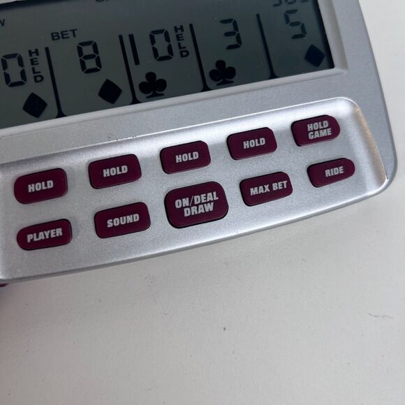 VTG Radica Big Screen Poker Electronic Handheld Game 1995 WORKS - Picture 5 of 14